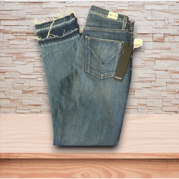 Hudson Jean Zoeey High Rise Straight Crop Double Step Social Grace Size 26 NWT - Picture 4 of 9